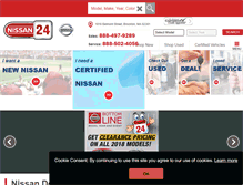 Tablet Screenshot of nissan24auto.com